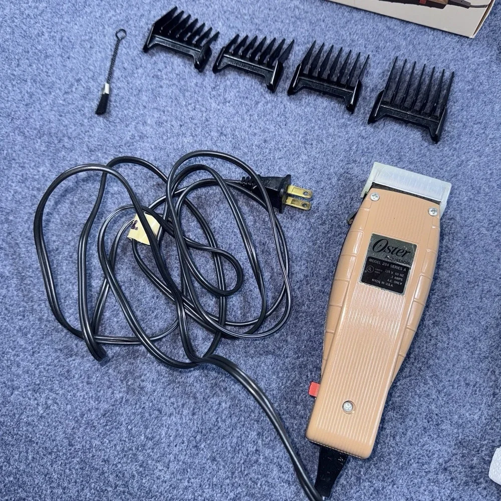 Vintage Oster Adjustable Clipper Model 284 Series A Barber Hair Trimmers WORKS